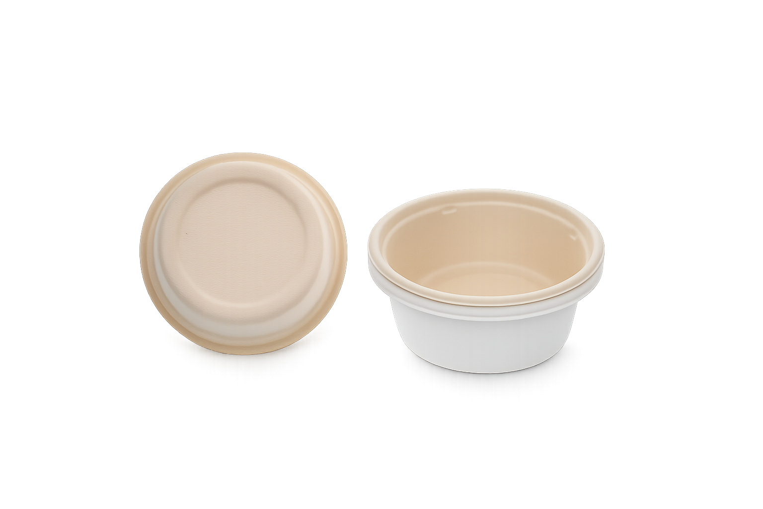 8 oz (240 ml) Bagasse Bowl with Lid (Round)