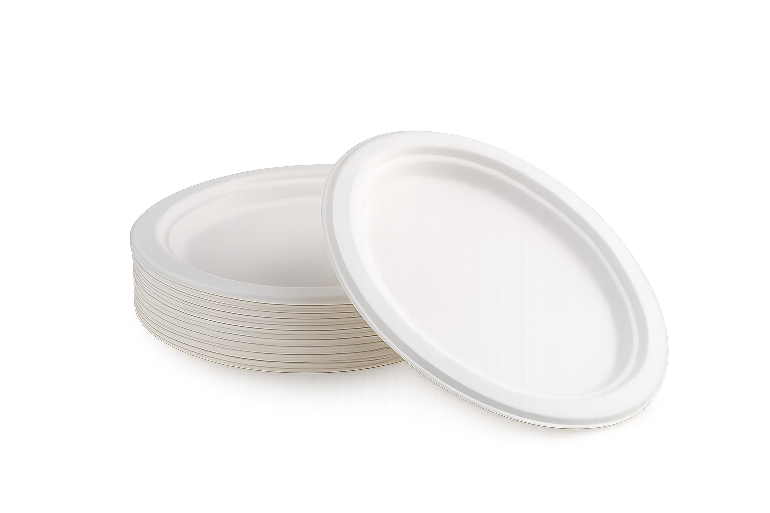 10 x 8 Inch Oval Bagasse Plate