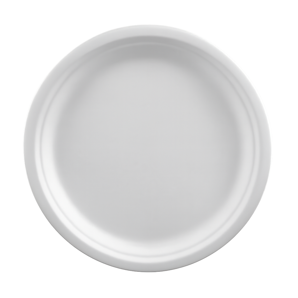 12 Inch Round Bagasse Plate